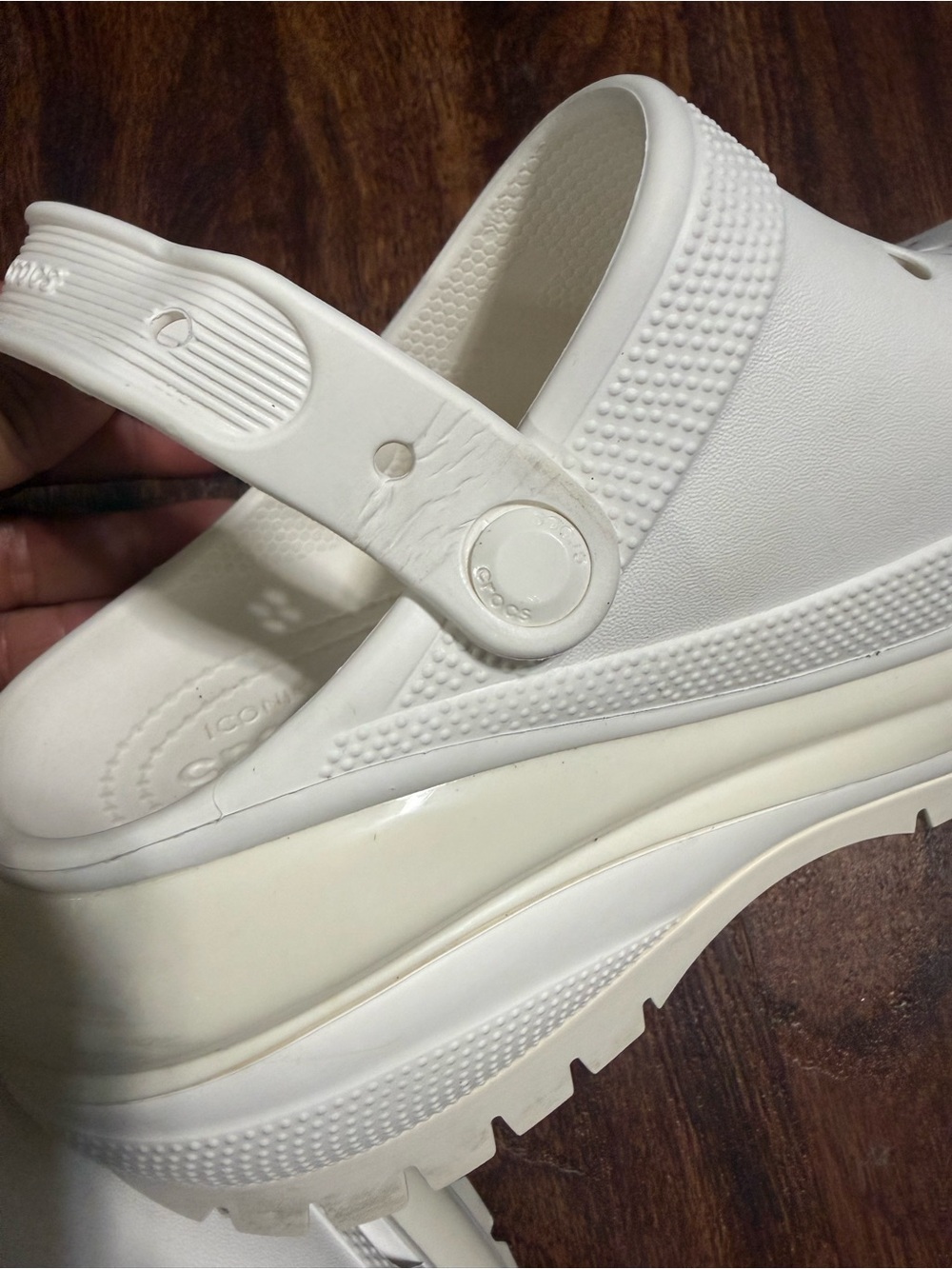 CROCS Women's White Platform Clog - Picture 4 of 6